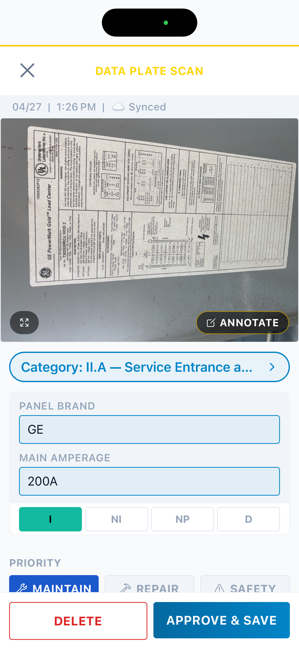 Data Plate mode preview